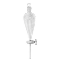 Livingstone Separating Funnel, Conical, with Glass Stopcock, 125mL, Glass, Each Each