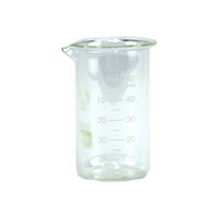 Lincon Beaker, 50ml, Tall Form, Graduated with Spout, Borosilicate Glass, 1 Piece/Box Each