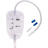 Hollister Leg Urine Bag with Lever Tap Bottom Outlet, 500ml Graduated, 50cm Tube, Leg Strap Available Separately, Sterile, 10/Box Box