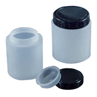 Aptaca Cylindrical Jar with Screw Cap and Inner Cap, Wide Mouth, 500mL, 91 x 103(H) mm, Mouth 70mm, HDPE, Each Each