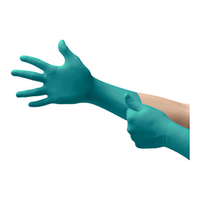 Ansell Microflex Chemical Resistant Gloves, 93-260, Large, Powder Free, Disposable, Green, 50 Pieces/Box Box