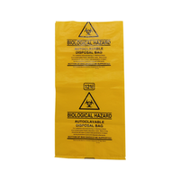Liv Biohazard Autoclavable Disposal Bag, 45.7(H) x 22(W) x 19(D) cm, 0.05mm Thickness, PP, Yellow, 50 Pcs/Pack, 10 Packs/Carton, (500 pcs)