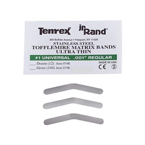 Tofflemire Matrix Bands, No. 1.001, Regular, 12/Pack Pack