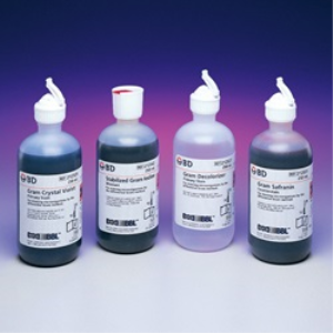 Out of Date, BD BBL Gram Stain Kits and Reagents, set of 4, 250 ml bottles, Each, Price Discounted, While Stocks last Each