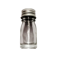Bijou McCartney Bottle, 7ml, 1/4 Ounce, with Rubber Liner Metal Screw Cap, Glass, 288 Pieces/Carton Carton