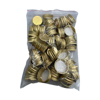 Livingstone PE Liner Aluminium Screw Cap for McCartney Bottle, Inner 28mm, 50 Pieces/Bag Bag