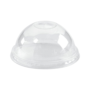 BioPak Dome Lid, 10-24oz or 300-700ml, X-Slot, PLA, Clear, 1,000/Carton