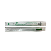 Livingstone Female Catheter, 14FG, Green Colour, 4.70mm Diameter, 23cm Length, Single Wrapped, Sterile, Each Each