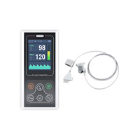 Contec Handheld Finger Tip Pulse Oximeter, With One Child Probe, 2.8 Inch Colour Screen Display, Aluminium, Rechargeable Battery, Each Each
