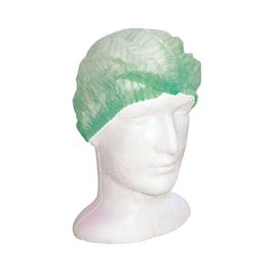 Livingstone Disposable Crimped Hairnet Cap, Green, 24 Inches, Double Elastic, Latex Free, 1,000 Pieces/Carton Carton
