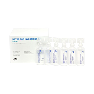 Out of Date, Pfizer Water for Injection BP, 20ml Steriluer Ampoules 30/Box Original Unopened Condition Price Discounted While Stocks last Box