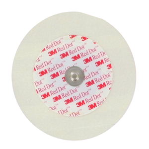 3M Red Dot Monitoring Electrodes, with Tape Backing, Diameter: 6cm, 2.4 inches Electrode, 50/Pack (2239)