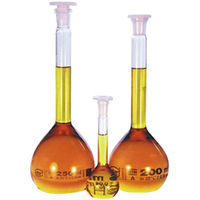 Volumetric Flask, 50ml, Class A, with Plastic Stopper, Borosilicate Glass, Made in Europe, Each Each