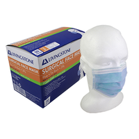 Out of Date Livingstone Face Mask, 4-Ply, Level 3, Tie-Back, Anti-Fog, Foam Strip, Indigo 50 Pcs/Box, Price Discounted, While Stocks Last