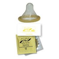 Glyde Health Ultra Latex Lubricated Condoms, Vanilla/Creme, 1 Piece/Pack, 100 Packs/Box Box