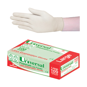 Out of Date, Universal Latex Exam Gloves, Low Powder, AS/NZ, Biodegradable, 6.0g, Large, Cream 100/Box Price Discounted While Stocks last Box