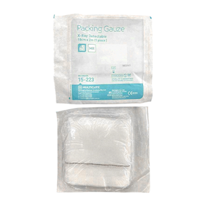 Multigate Ribbon XRD Packing Gauze, 10cm x 2m, Sterile, White, 100 Pieces/Carton