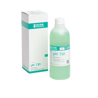 Hanna Instruments Standard Calibration Buffer Solution, Green Dyed, 7.01pH Value @ 25degC, 0.01pH, 500mL Bottle with Tamper-Proof Seal, Each Each