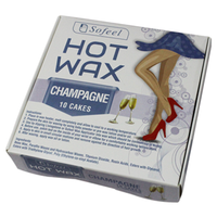 Sofeel Hot Wax, Champagne Scent, 10 Cakes of 50 grams, 500 Grams/Box Box