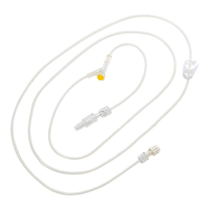 Multigate Tube Extension Set with Injection Site, 1.5mm Inner Diameter, Minimum Volume 165cm, Female to Male Luer Lock with Rotating Collar, Each Each