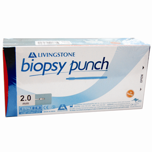 Livingstone Biopsy Punch with Stainless Steel Cutting Edge