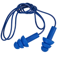 Livingstone Reusable MetalDetectable Earplugs with Metal Detectable Cord, TPR, Class 4 (22dB),Blue, 100 Pairs/Box Box