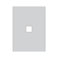 Drape with Square Aperture & Adhesive Corner Tabs, Clear, PE, 78cm x 108cm, Sterile, 100 Pieces/Carton