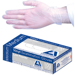 Out of Date Livingstone Vinyl Examination Gloves, 6.5g, ASTM, Low Powder, TGA 304989, Large, Clear 100 Pieces/Box Original New Condition