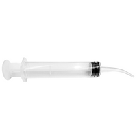Plastic Syringe, Recyclable, 12ml, with Curve Pointed Tip, 50/Bag Bag