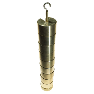 Technos Slotted Mass Weight, Stainless Steel, On Carrier, 9x 100 Grams, 6mm Core Diameter, 1,000 Grams Set Set