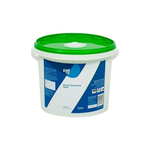 Damaged, Pal TX Disinfectant Surface Wipes, 195 x 200mm, Alcohol Free, Food Safe, Blue, 1000 Wipes/Tub