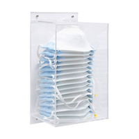 Display Shops Single Face Mask Dispenser, Wall Mounted, 300 x 160 x 150 mm Each
mm, Clear, Each Each