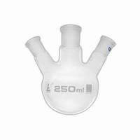 Mowbray Flask, Round Bottom, 250ml, Three Neck, 24/29 Socket, 19/26 Side Sockets, Borosilicate Glass, Each Each