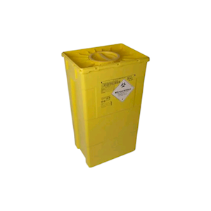 ASP Healthcare Sharps Bin Dou with Screw Top Lid, 650(H)x300(W)x400(L) mm, Polypropylene, 60 Litres, Each Each