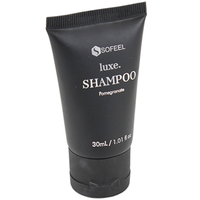 Sofeel Luxe Shampoo, Biodegradable, Pomegranate, 30ml Cap Top Bottles, 300/Carton Carton