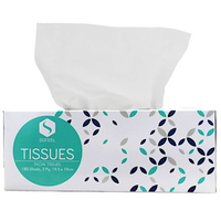 Sofeel Executive Facial Tissues, 2-Ply, 19.5 x 19cm, White, 180 Sheets/Box, Loose Box