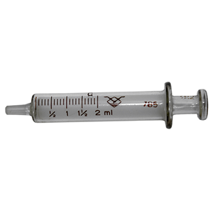 Livingstone Glass Syringe, 1ml, Insulin, Luer Slip Glass Tip, Concentric Nozzle, Latex Free, Hypoallergenic, Each Each