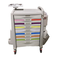 Tribute Paediatric Cart, S11, Integrated Handle, Large Castors, Smooth Opening Drawer, Choice of lock, Durable, Colour Coded Drawers, Each Each