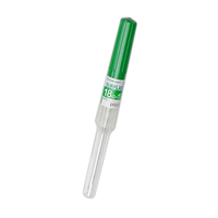 Surflash Polyurethane Intravenous IV Catheter 18 Gauge x2 inches Green 50/Box Box