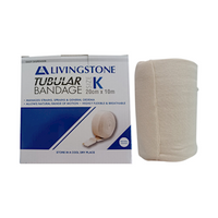Livingstone Tubular Cotton Stockinette Bandage, Size K or 11, Flat Width: 20cm Unstretched Width x 10m, Medium Trunks, 1 Roll/Box Box