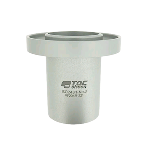 Industrial Physics Discharge Beaker, Anodised Aluminium with Fixed Nozzle 4mm Stainless Steel, (DIN EN ISO 2431), Each