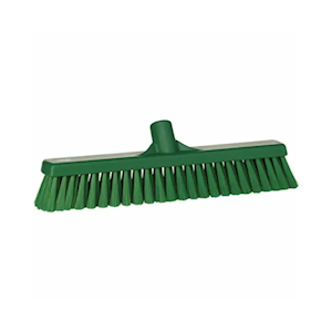 Vikan Floor Broom, 435mm, Medium Bristle, Green, Each