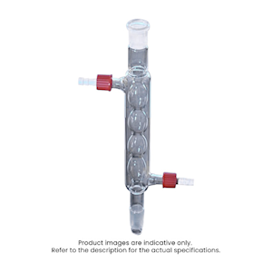 Livingstone Condenser-Allihn without Grounded Joint, 400mL, 10 Bulbs, Glass, European, Each Each