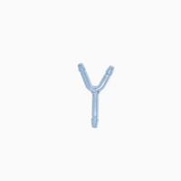 Connecting Tube Glass, Y-Shape 55x12mm duran Both Ends with Hose NOZ European Each