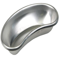 Emesis Kidney Dish Tray, Deep, 205 Length x 95 Width x 30 Depth (mm), Gauge 26/0.5mm, 18/8 Stainless Steel, Rounded Edge, Each Each