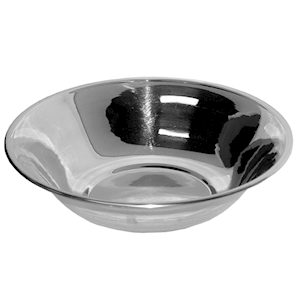 Wash Basin, 2.52 Litres Capacity, 315 Diameter x 80 Depth (mm), Gauge 24/0.6mm, 18/8 Stainless, Each Each