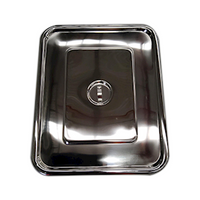 Livingstone Instrument Tray, with Cover, 38.1 x 30.5 x 5.1 cm, 15 x 12 x 2 in, 0.5mm Thickness, Grade 202, Each Each