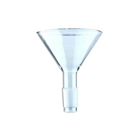 Isolab Powder Funnel, with Socket Joint 19/26, Mouth 80mm, Borosilicate 3.3 Glass, Each Each