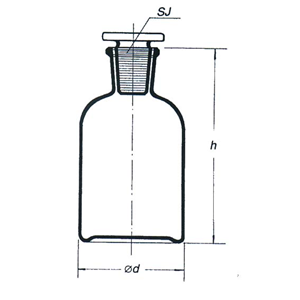 Simax Laboratory Reagent Bottle Narrow Mouth
