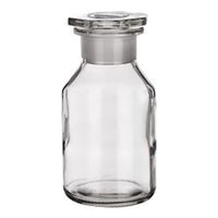 Simax Laboratory Reagent Bottle, 100ml, Wide Neck, with Glass Stopper, 29/22 Socket Joint, Clear, Borosilicate Glass, Each Each